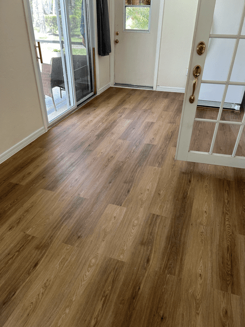 After image of vinyl flooring home remodeling project in SW Florida | Sun Control Aluminum & Remodeling